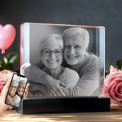 Valentine's Personalized Crystal 3D Photo Rectangle