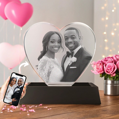 Valentine's Personalized Crystal 3D Photo Heart