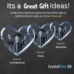 Valentine's Personalized Crystal 3D Photo Heart