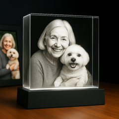 Personalized Crystal 3D Photo Square