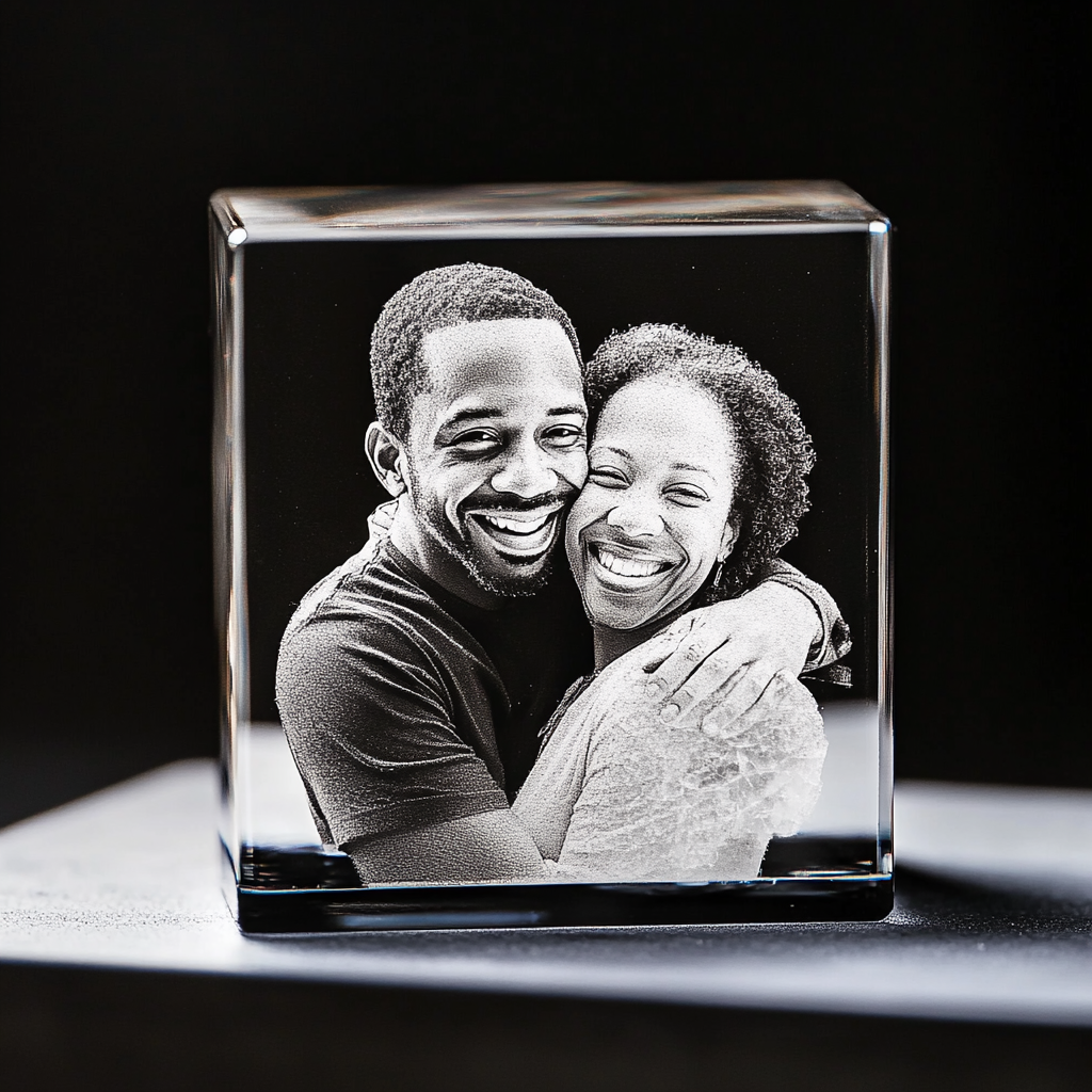 Valentine's Personalized Crystal 3D Photo Square